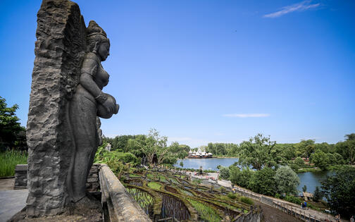 groot beeld uit het deel Het koninkrijk van Ganesha, het indische deel in Pairi Daiza