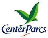 logo van Center Parcs, een groene vogel en de tekst Center Parcs