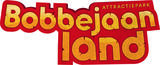 logo Bobbejaanland gele letters met rode achtergrond