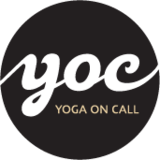 zwart wit logo van Yoga on call